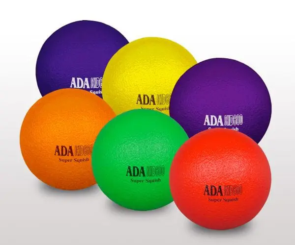 ADA Sports Kid Super Squish Dodgeball Black & White Combo Available in 6 & 8.25 