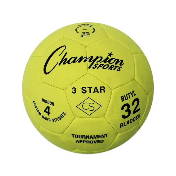 Yellow color indoor soccer ball